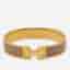 Hermes Clic H Beige Enamel Gold Plated Bracelet