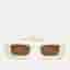 Loewe Cream LW40101I Anagram Rectangle Sunglasses