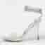Gianvito Rossi Spice Size 39.5 Silver/Transparent Leather and PVC Ankle Strap Sandals