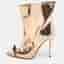 Marco de Vincenzo Size 39 Rose Gold Metallic Leather Ankle Length Boots