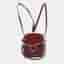 Chloe Faye Daye Mini Burgundy Leather and Suede Backpack
