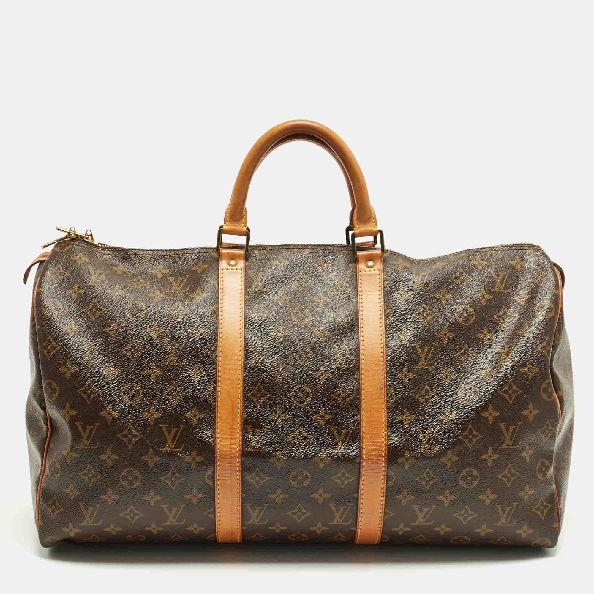 Louis Vuitton Keepall 50 Monogram Canvas Bag