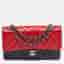 Chanel Classic Double Flap Medium Red/Black Quilted Patent Leather Bag