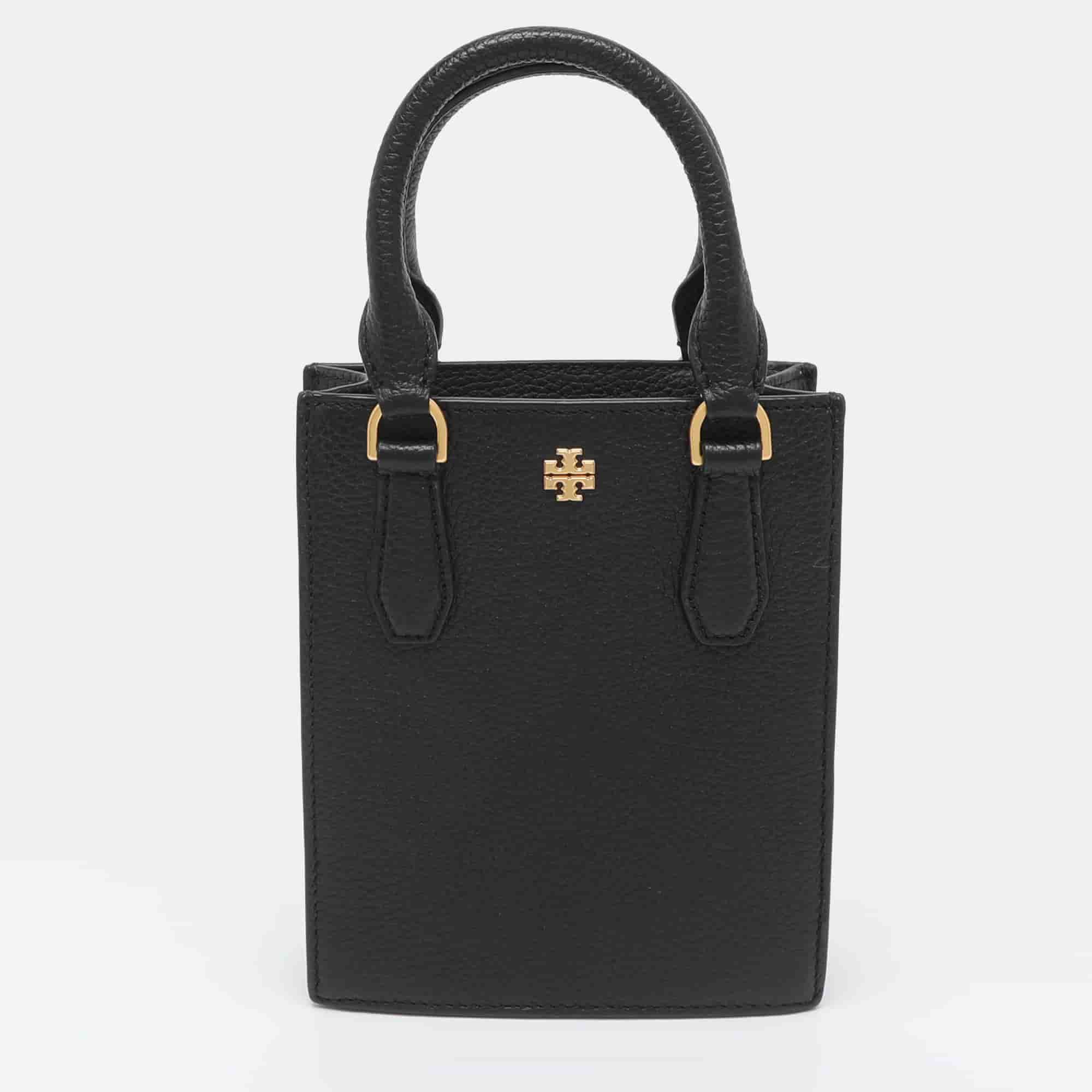 Tory Burch Blake Mini Black Leather Crossbody Bag