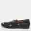 Gucci Jordaan Embroidered Star Bee Horsebit Size 33 Black Leather Loafers
