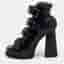 Alexander McQueen Rave Buckle Size 36.5 Black Leather Platform Ankle Length Boots