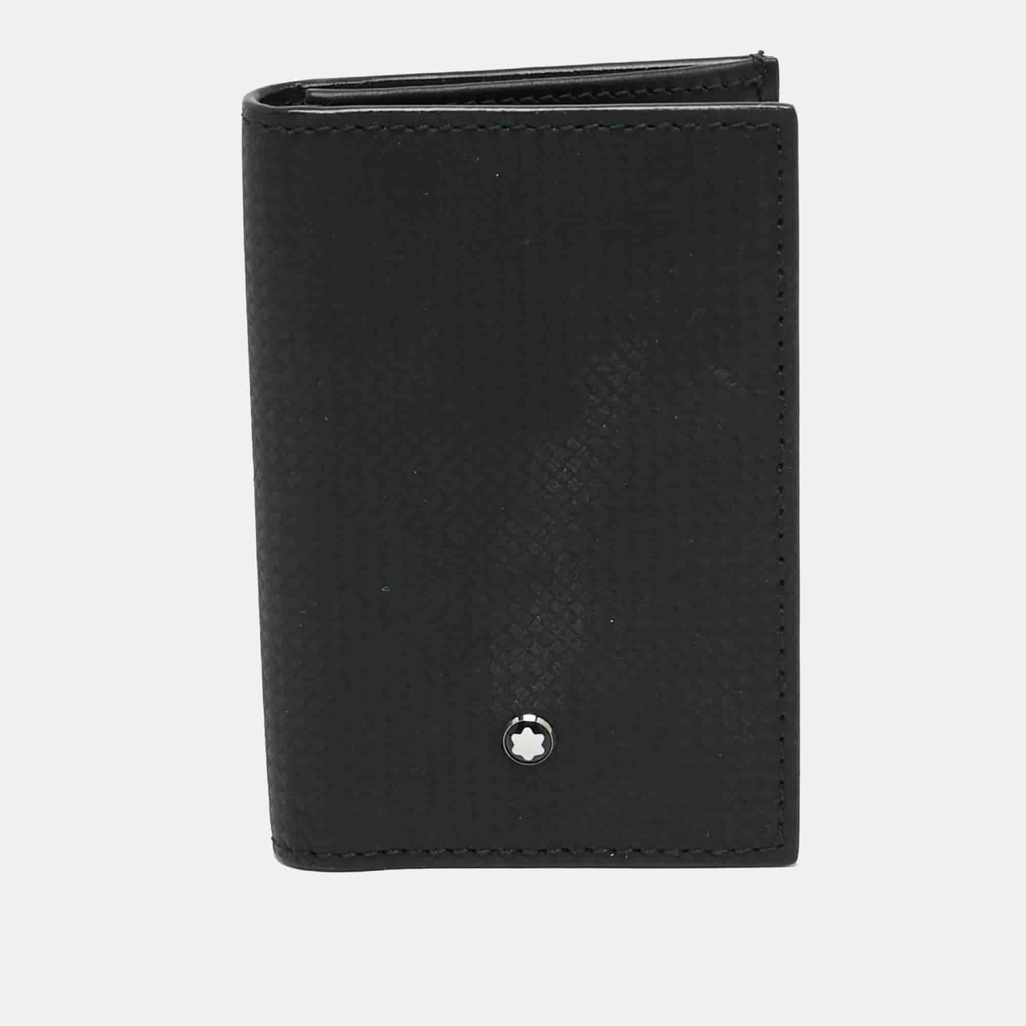 Montblanc Extreme Black Leather Business Card Holder