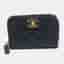 Chanel Vintage Mademoiselle Navy Blue Quilted Leather Coin Purse