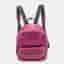 Coach Charlie Pink/Black Leather and Nylon Backpack