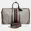 Gucci Beige Brown PVC Savoy Large Duffle Bag