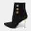 Balmain Roni Size 39 Black Suede Ankle Length Boots