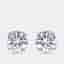 6 cts Round Lab Grown Diamonds 18k Rose Gold Earrings