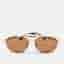 Salvatore Ferragamo Brown/Gold Tone SF327S Aviator Sunglasses