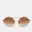 Dolce & Gabbana Brown Gradient DG2228 Rimless Round Sunglasses