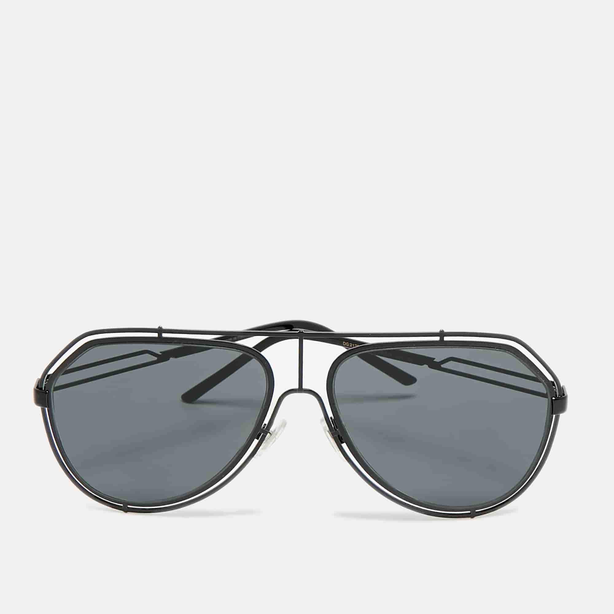 Dolce & Gabbana Black DG2176 Aviator Sunglasses