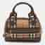 Burberry Westbury Beige/Brown Quilted House Check Canvas and Leather Satchel