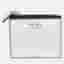Prada Silver Embossed Patent Leather Bifold Wallet