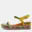Christian Louboutin Cataclou Size 37 Multicolor Suede Wedge Sandals
