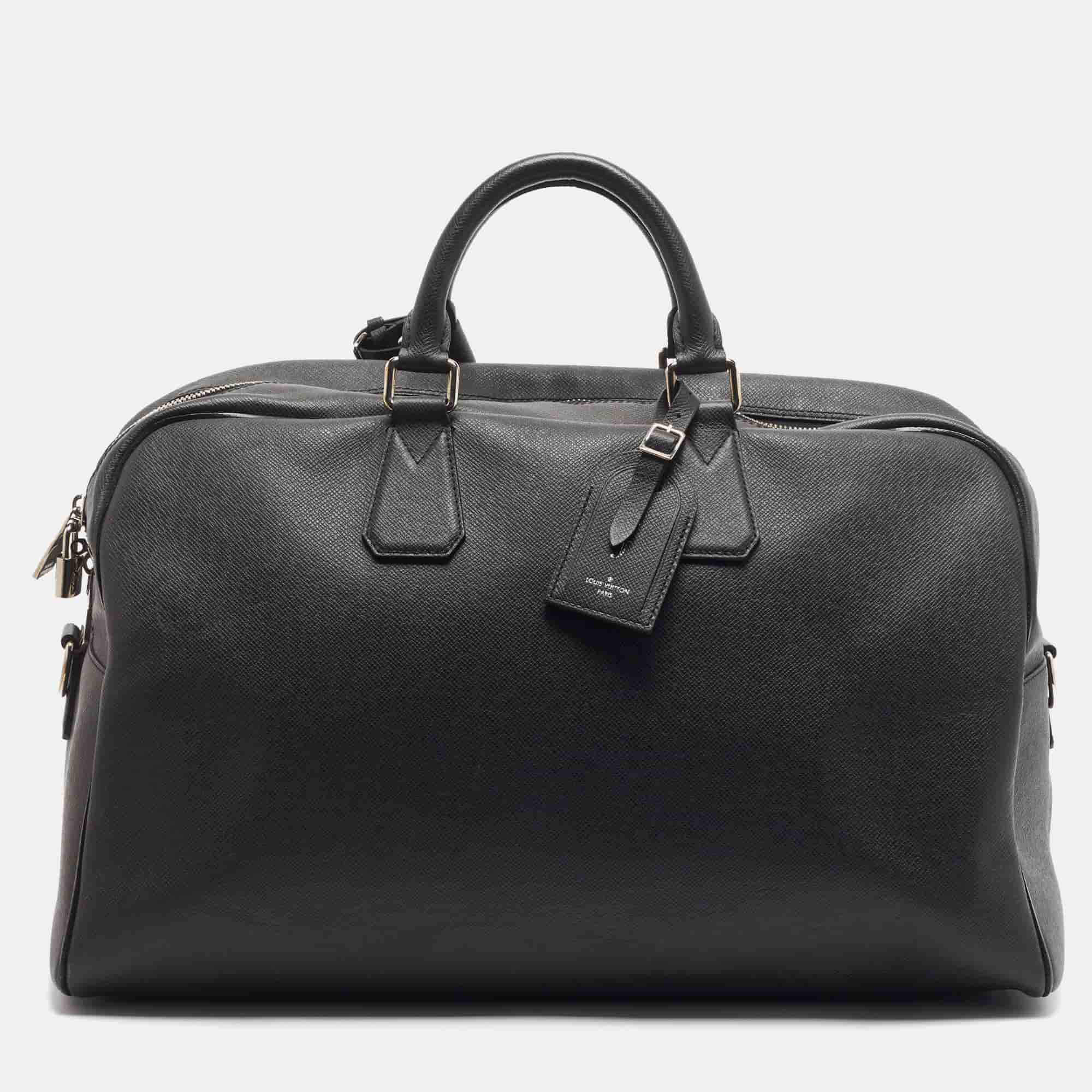 Louis Vuitton Neo Kendall Ardoise Taiga Leather Duffel Bag