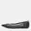 Fendi Colibri Size 40 Navy Blue/Black Net and Synthetic Leather Ballet Flats