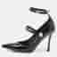 Valentino Rockstud Size 39 Black Patent Leather Ankle Strap Pumps