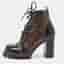 Louis Vuitton Star Trail Size 37 Brown/Black Monogram Canvas and Leather Ankle Boots