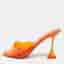 Amina Muaddi lupita Size 41 Orange PVC Slide Sandals