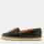 Tory Burch Eleanor Size 36.5 Black Leather Espadrille Flats