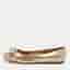 Salvatore Ferragamo Vara Bow Size 35.5 Gold Leather Ballet Flats