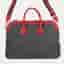 Valextra Valextra K-Val My Logo Travel Bag Black/Red Canvas Leather