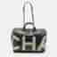 Chanel Black/Cream Camellia Print Coated Canvas Bowling Bag