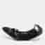 Tod's Size 39 Black Patent Leather and Suede Scrunch Ballet Flats