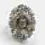 Damiani 18k White Gold Brown Diamond Smoky Quartz Anima Ring EU 47