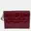 Christian Dior Lady Dior Small Red Patent Leather Wallet