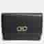 Salvatore Ferragamo Gancini Black Leather Card Holder Bag