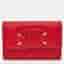 Chanel CC Filigree Red Quilted Caviar Leather Compact Wallet