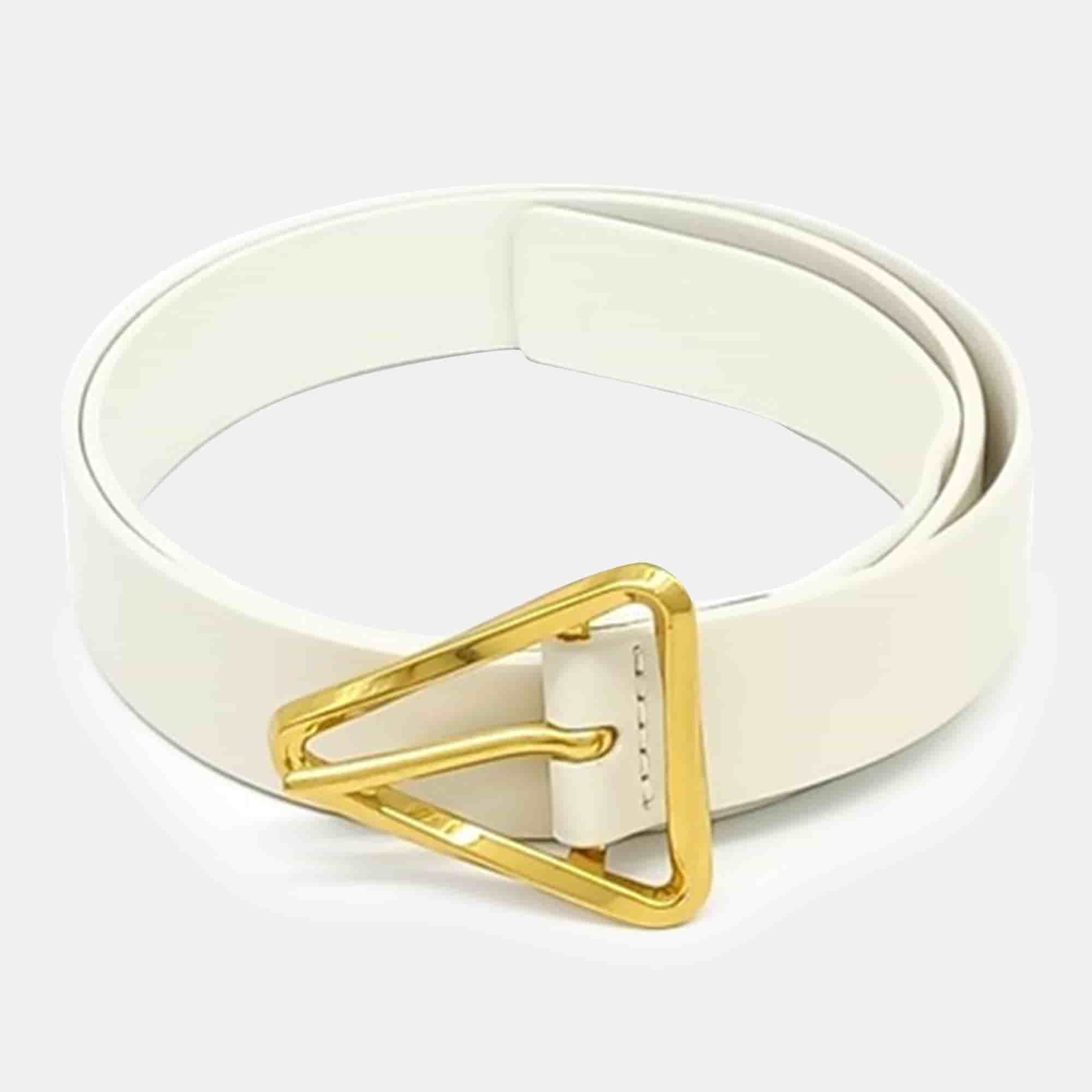 Bottega Veneta White Leather belt