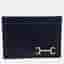Gucci Leather Dark Navy Horsebit Card Holder (700469)