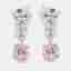 16 cts Pear, Modified Round Lab Grown Diamonds 18k White Gold Earrings