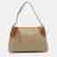 Gucci GG Emblem Large Beige/Brown GG Supreme Canvas and Leather Shoulder Bag