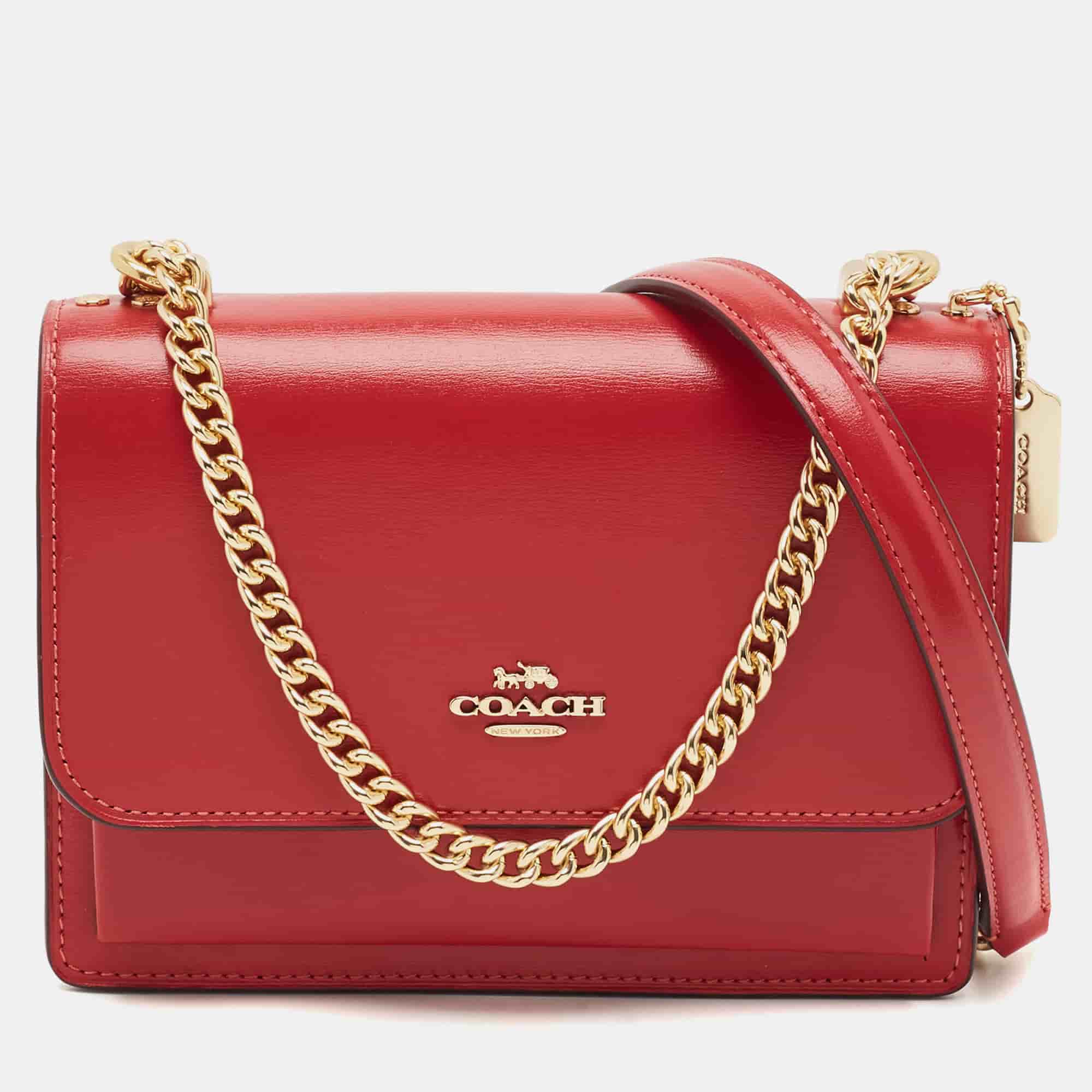 Coach Klare Red Leather Crossbody Bag