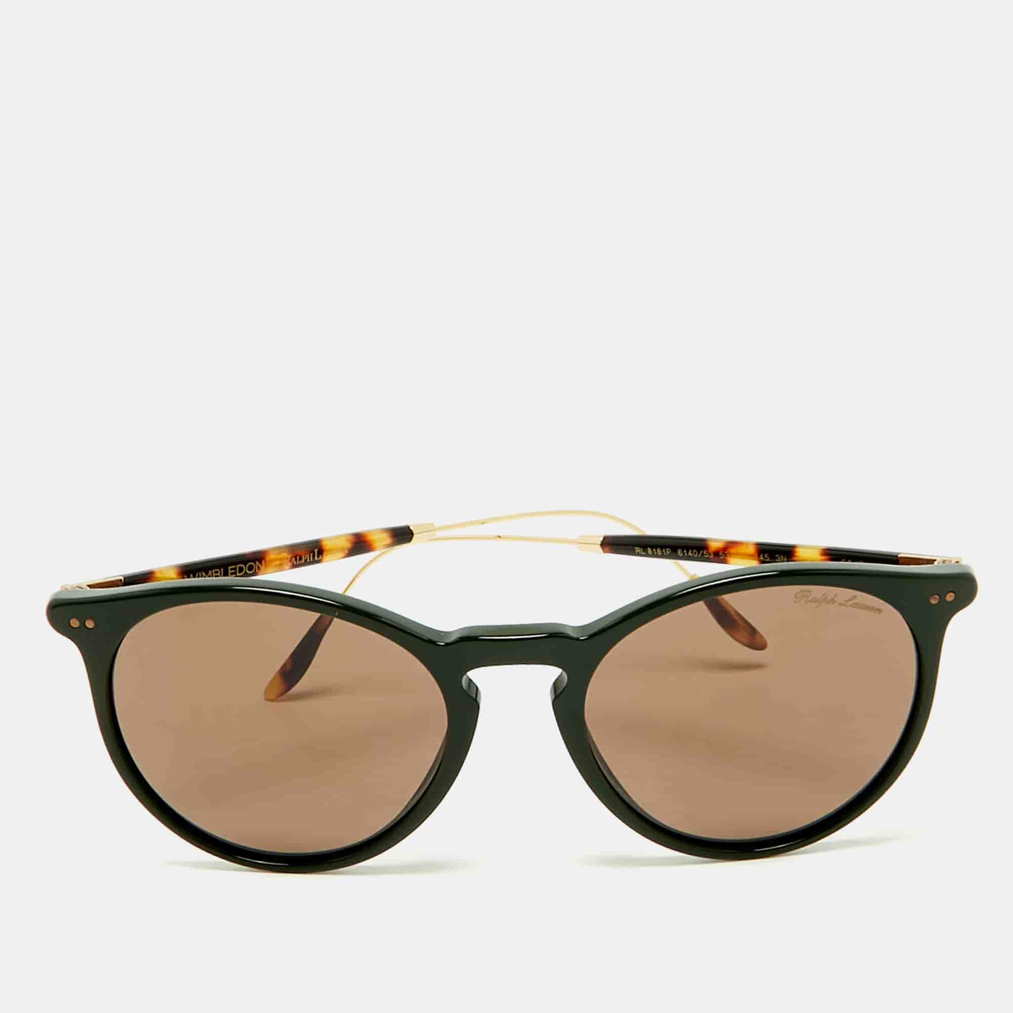 Ralph Lauren x Wimbledon Green/Brown RL 8181P Round Sunglasses