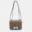 Herm&egrave;s Constance 18 Mini Palladium Finish Etoupe Chevre Leather Crossbody Bag
