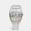 Franck Muller Vanguard Color Dreams AC BC V 32 QZ Silver Dial Stainless Steel Alligator Leather Rubber Women's Wristwatch 32 mm