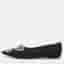 Sophia Webster Bibi Butterfly Size 38 Black Suede Pointed Toe Ballet Flats