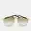 Gucci Black/Gold Tone GG1220S Aviator Sunglasses