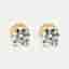 2.00 cts Round Brilliant Cut 18k Yellow Gold Lab Grown Diamonds Earrings