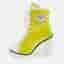 Giuseppe Zanotti Nidir Size 38 Yellow/White Satin Lace Up Ankle Boots