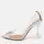 Amina Muaddi Begum Size 40 Transparent/Silver PVC Pumps
