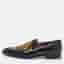Christian Louboutin Loubi Forever Size 39 Black Patent Leather Embroidered Loafers